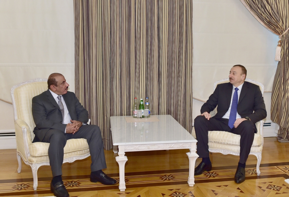 阿塞拜疆总统伊利哈姆·阿利耶夫接见卡塔尔交通大臣