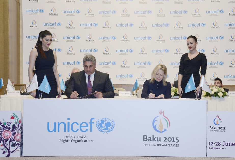 UNICEF and Baku 2015 European Games launch partnership to harness the power of sport for all children