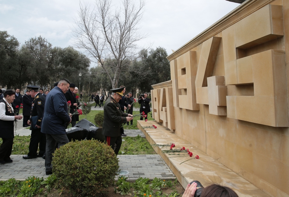 MDB PA-nın nümayəndə heyəti Böyük Vətən müharibəsi iştirakçılarının xatirəsinə ucaldılan “Qələbə” kompleksini ziyarət edib