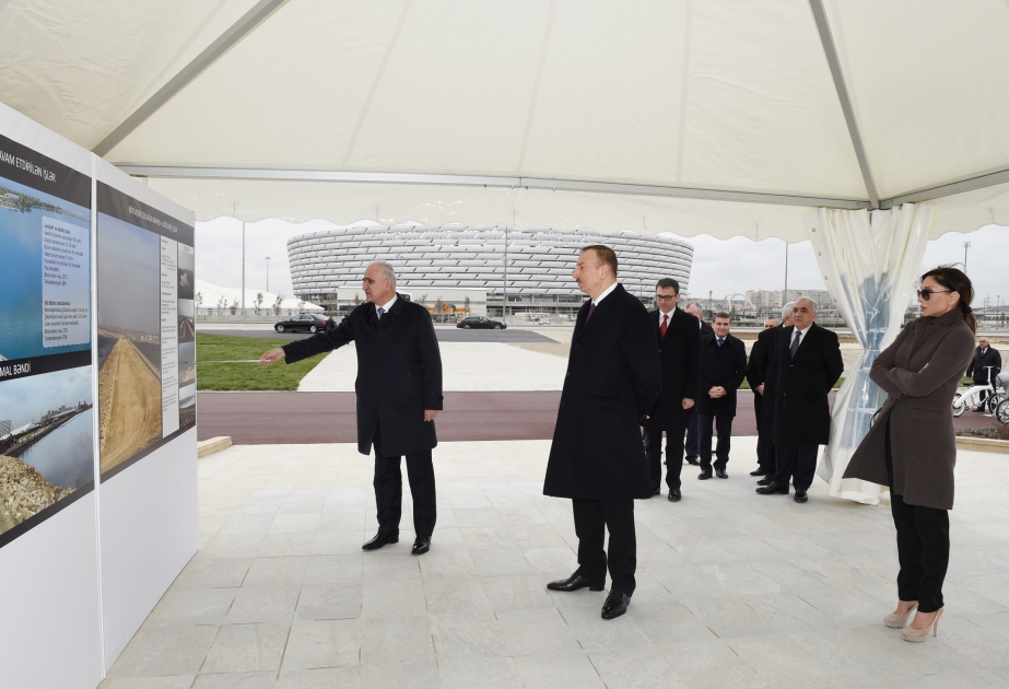 Präsident Ilham Aliyev hat die Arbeiten an einer umfassende Wiederherstellung des ökologischen Zustands von See Böyükschor und benachbarten Arealen inspiziert VIDEO