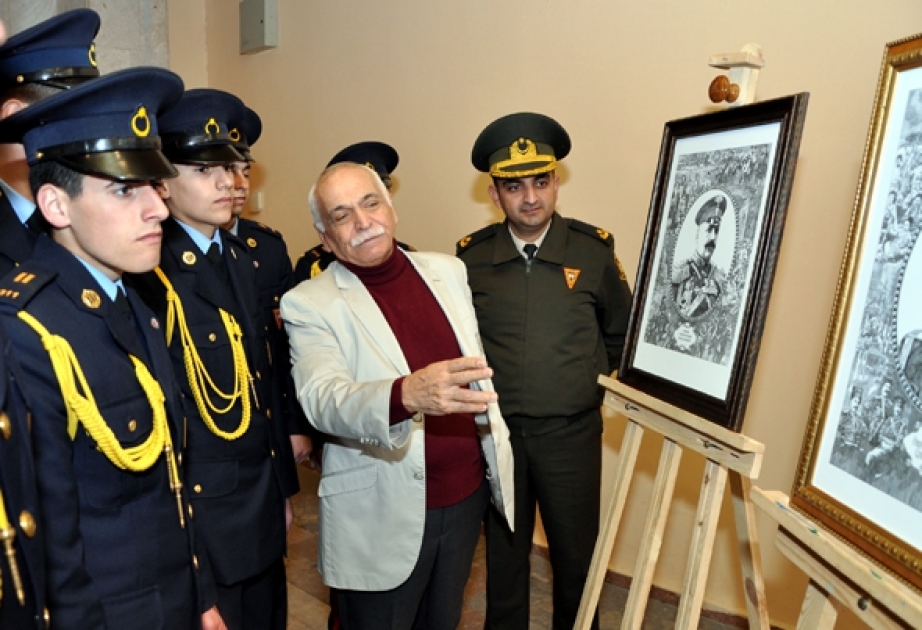 C.Naxçıvanski adına Hərbi Liseydə rəsm sərgisi açılıb