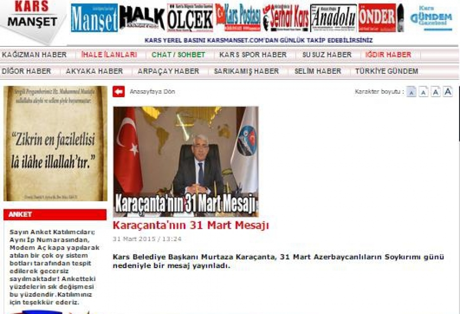 Türkiyə ictimaiyyəti ermənilərin Azərbaycan xalqına qarşı törətdikləri soyqırımılarına kəskin etiraz nümayiş etdirir