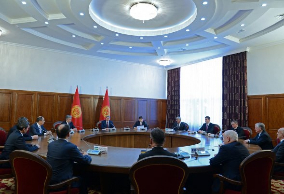 Qırğızıstan Prezidenti MDB Xarici İşlər Nazirləri Şurası iclasının iştirakçılarını qəbul edib
