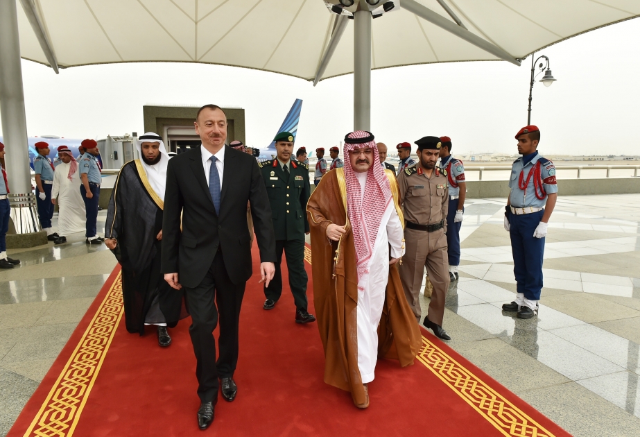 President Ilham Aliyev arrived in Jeddah from capital Riyadh VIDEO