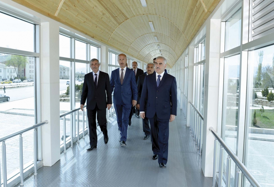 Naxçıvan şəhərində yerüstü piyada keçidi istifadəyə verilib