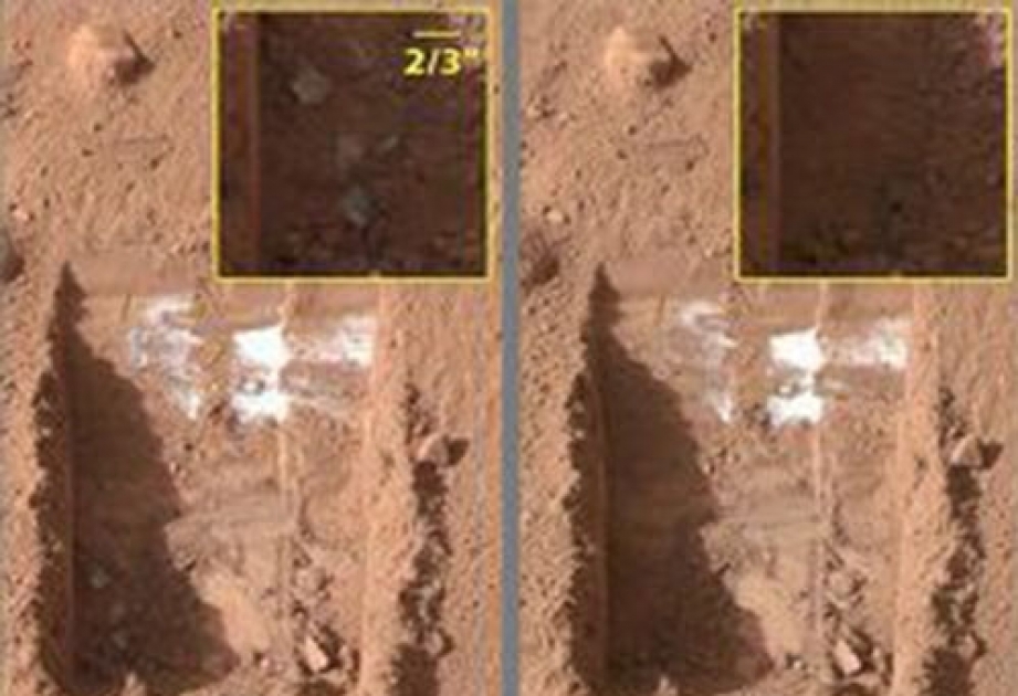 На Красной планете обнаружен водный лёд