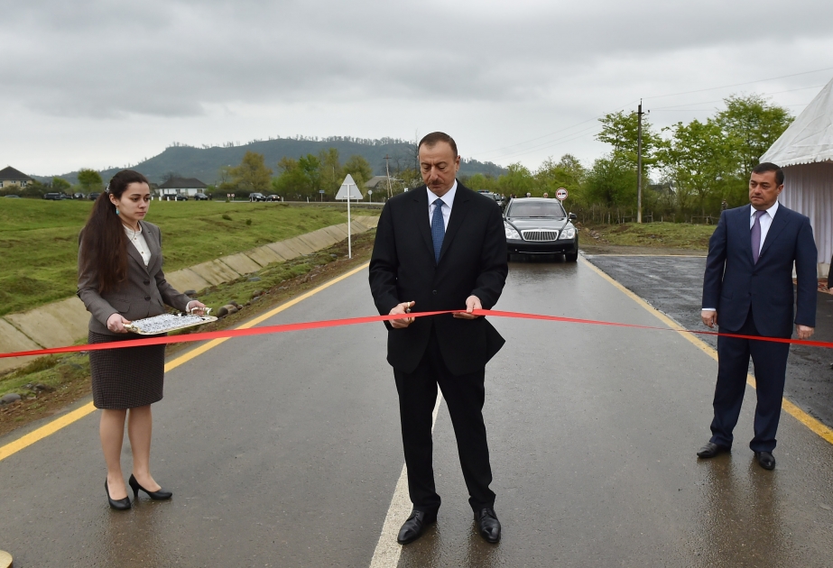 President Ilham Aliyev attended the opening of Degadi-Palikash highway in Astara VIDEO