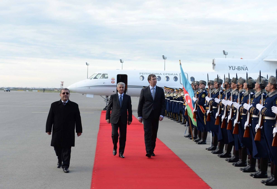 Serbiyanın Baş naziri Aleksandr Vuçiç Azərbaycana rəsmi səfərə gəlib