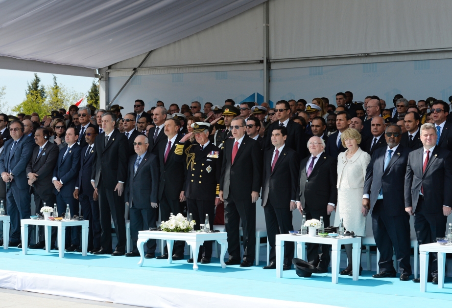 Prezident İlham Əliyev Çanaqqala zəfərinin 100 illiyi münasibətilə təntənəli mərasimdə iştirak edib VİDEO