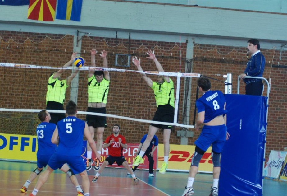 Azerbaijan men`s volleyball team destroy Austria in friendly