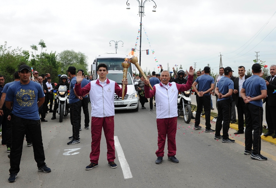 Journey of Baku 2015 Flame arrives in Beylagan VIDEO