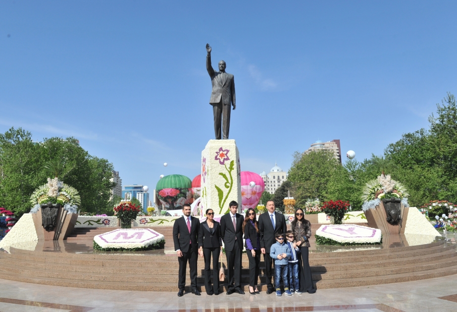 President Ilham Aliyev took part in the Flower Festival organized in the capital on the occasion of the 92nd birthday anniversary of national leader Heydar Aliyev VIDEO