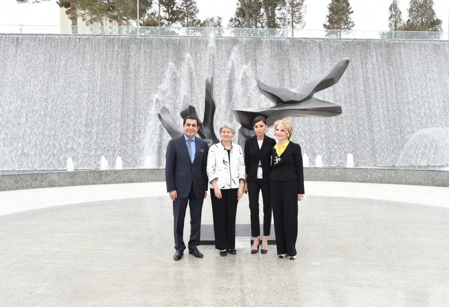 Azerbaijan`s first lady Mehriban Aliyeva attends opening ceremony of Tree of Peace