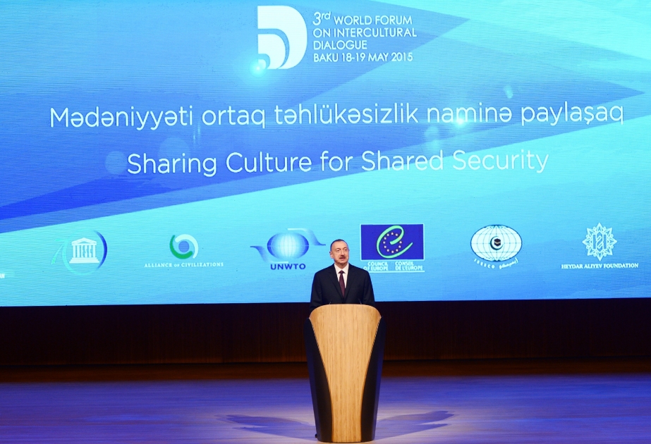 Bakıda III Ümumdünya Mədəniyyətlərarası Dialoq Forumu işə başlayıbAzərbaycan Prezidenti İlham Əliyev Forumun rəsmi açılışında iştirak edib VİDEO