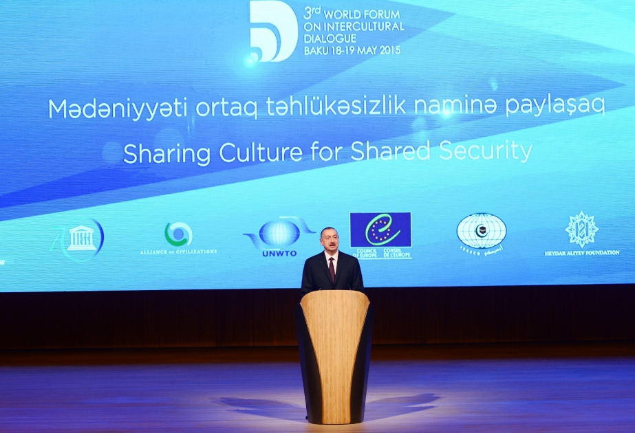 President Ilham Aliyev attended the opening of the 3rd World Forum on Intercultural Dialogue VIDEO