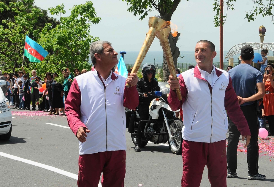 Baku 2015 flame in Gakh VIDEO