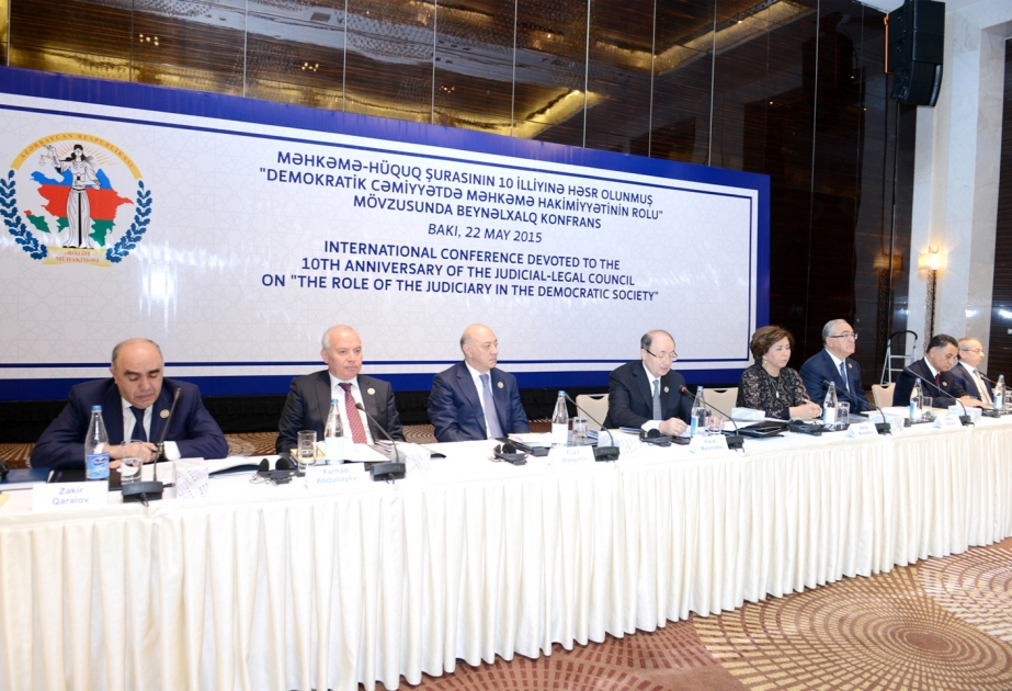 Bakıda Məhkəmə-Hüquq Şurasının 10 illiyinə həsr olunan beynəlxalq konfrans keçirilib