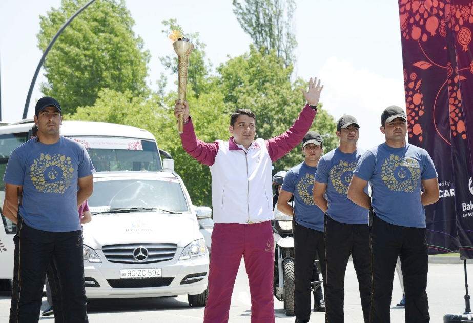 Ismailli heißt die Fackelläufer der Europaspiele Baku-2015 willkommen VIDEO