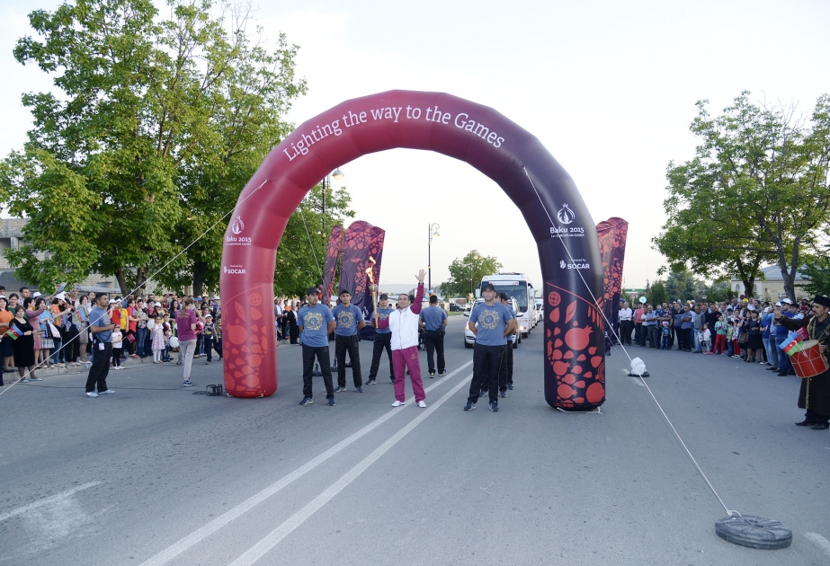 Journey of Baku 2015 flame arrives in Gabala