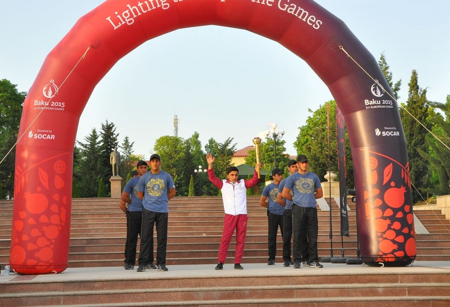 Shamakhi welcomes flame of Baku 2015 VIDEO