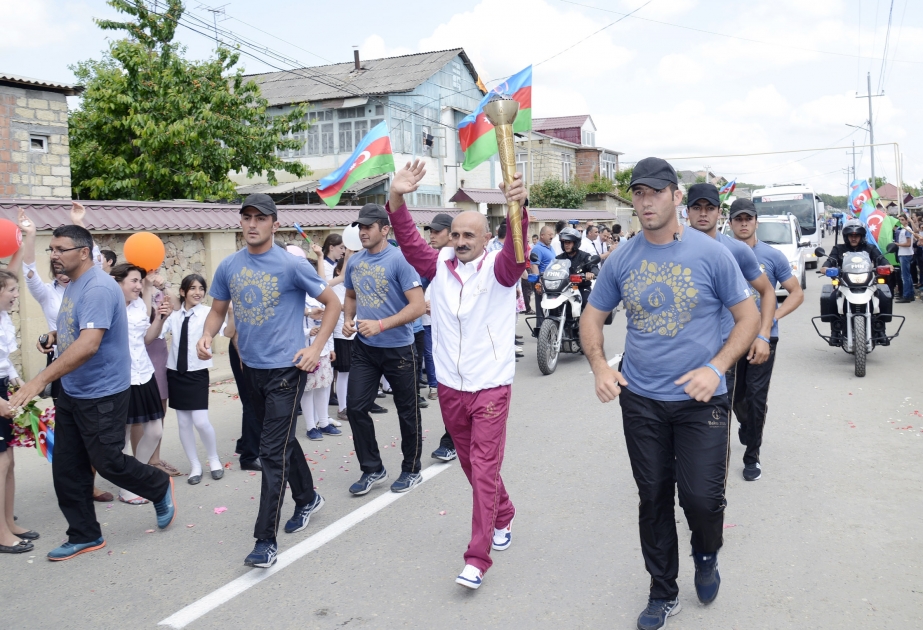 Baku 2015 flame in Gusar VIDEO