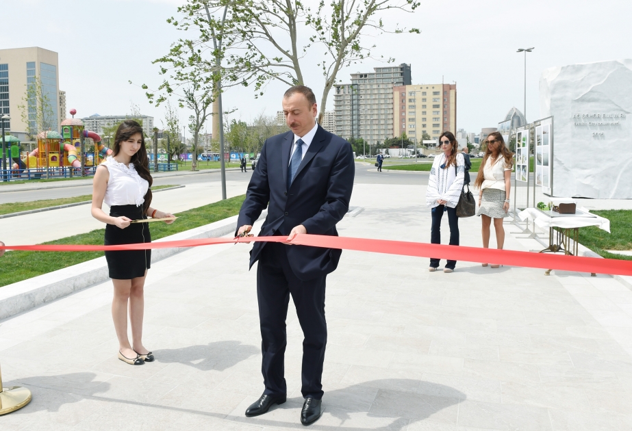 President Ilham Aliyev attended the opening of the Baku White City boulevard VIDEO