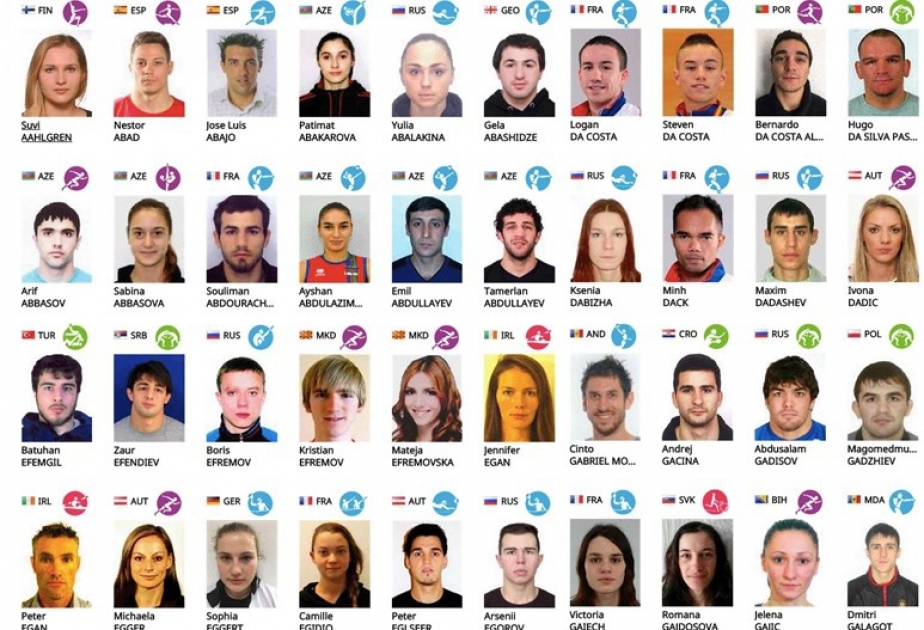 All 6,000 Baku 2015 athlete biographies online VIDEO