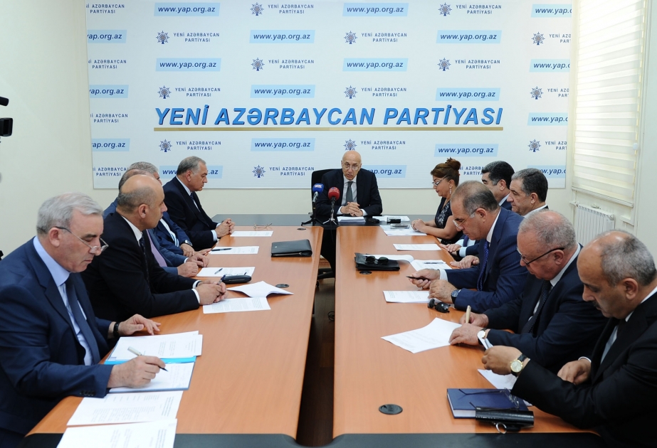 Yeni Azərbaycan Partiyasının regional inkişaf və yerli özünüidarə komissiyasının iclası keçirilib