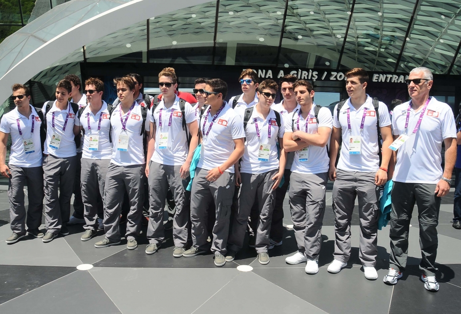 „Baku-2015“: Eine Gruppe von türkischen Athleten ist schon in Baku VIDEO