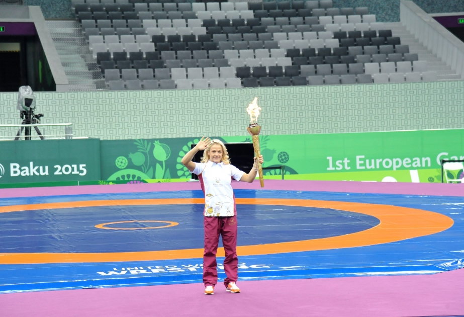 The Baku 2015 Flame tours European Games venues VIDEO