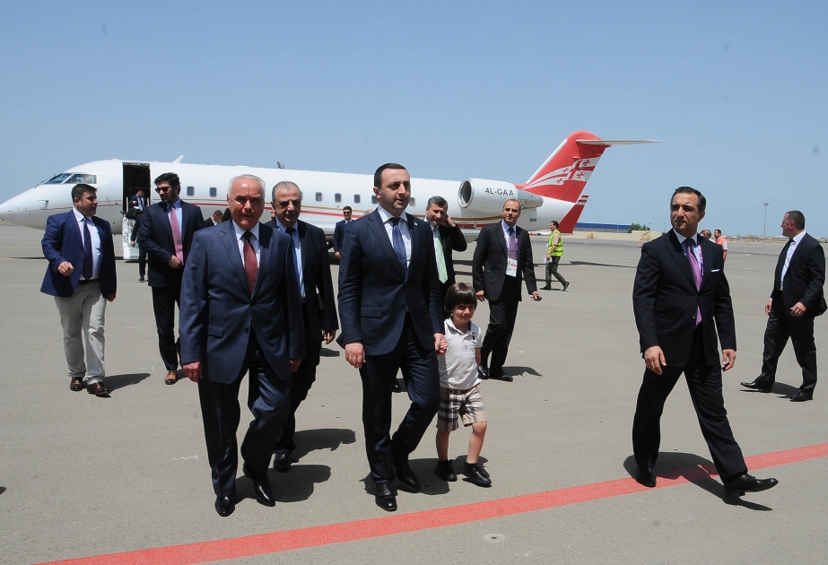 格鲁吉亚总理抵达阿塞拜疆出席“巴库-2015”