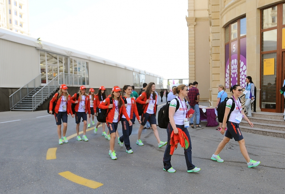 Representatives of local and foreign view Athletes Village for First European Games VIDEO