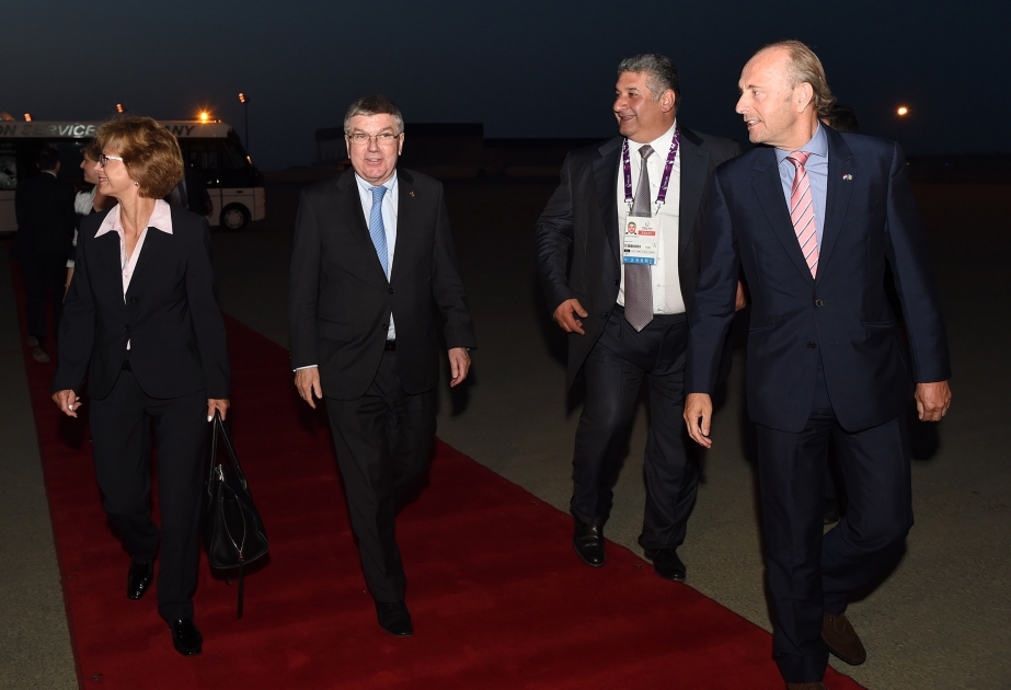 President of the International Olympic Committee arrives in Azerbaijan to attend opening ceremony of first European Games
