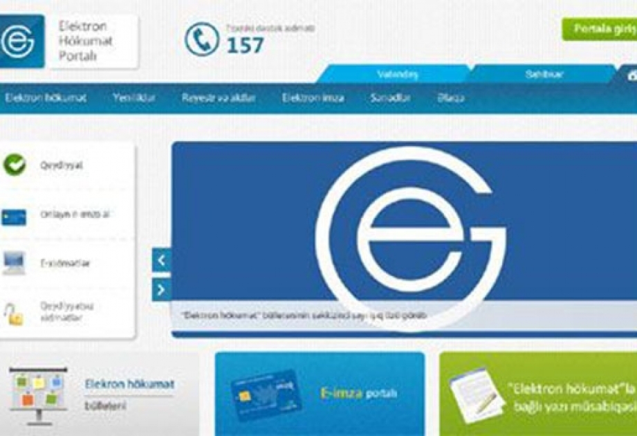 “Elektron hökumət” portalı tərəfindən yeni xidmət istifadəyə veriləcək