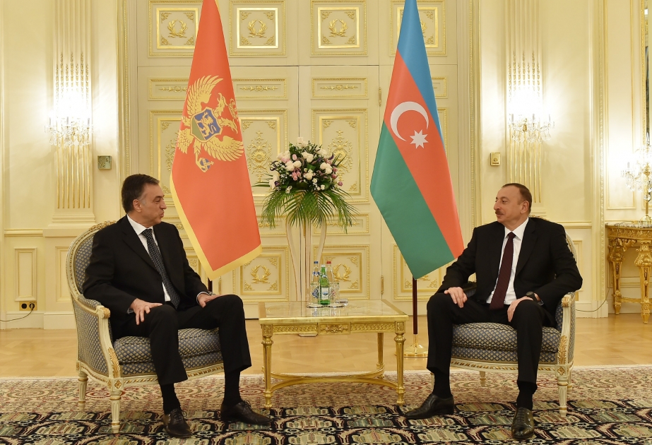 الرئيس إلهام علييف يلتقي رئيس جمهورية الجبل الاسود فيليب فويانوفتش