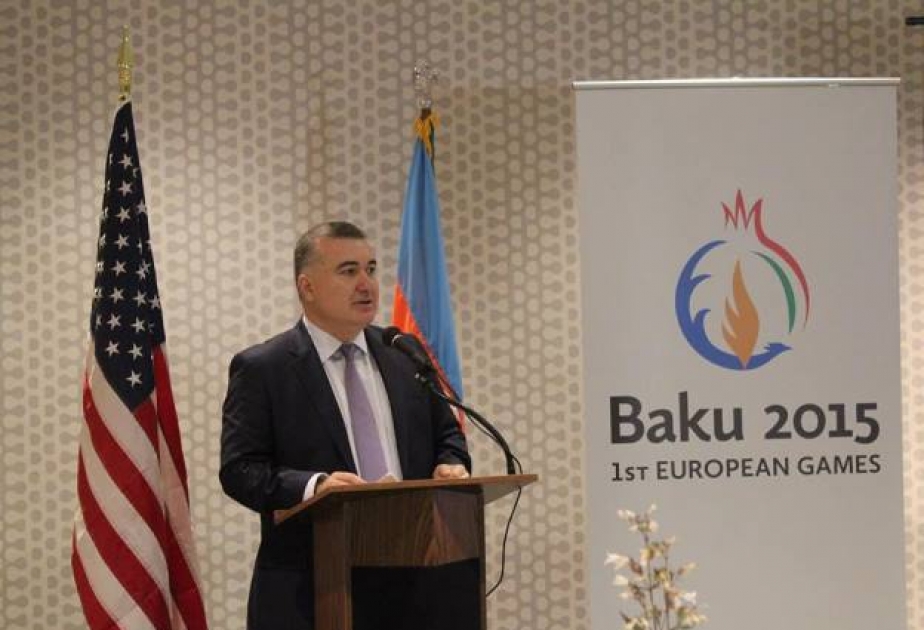 Birinci Avropa Oyunlarının açılış mərasimi münasibətilə Vaşinqtonda tədbir keçirilib VİDEO