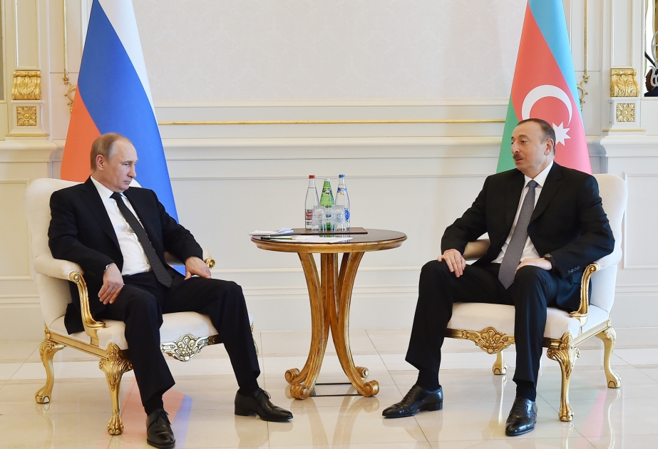 President Ilham Aliyev met with Russian President Vladimir Putin VIDEO