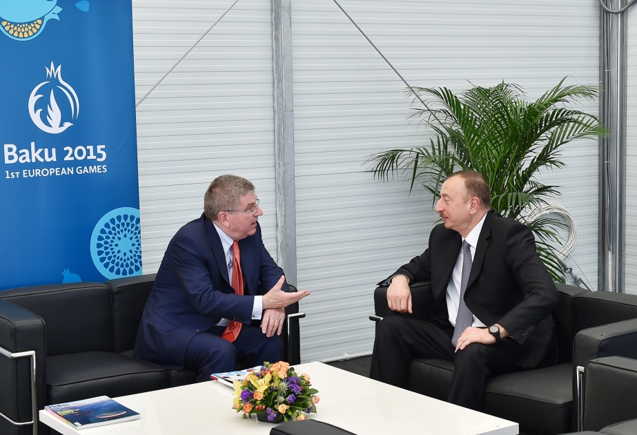 President Ilham Aliyev met with President of the International Olympic Committee Thomas Bach VIDEO