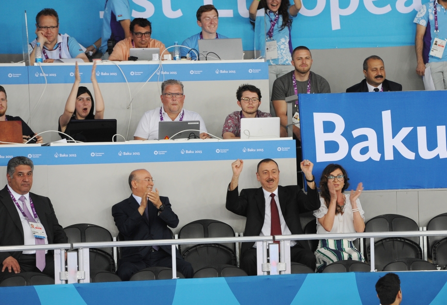 Azərbaycan Prezidenti İlham Əliyev taekvondo yarışlarında Ayxan Tağızadənin final uğrunda mübarizəsini izləyib VİDEO