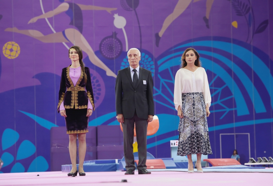 Les vainqueurs des épreuves de gymnastique ont reçu les médailles des mains de la première dame d’Azerbaïdjan