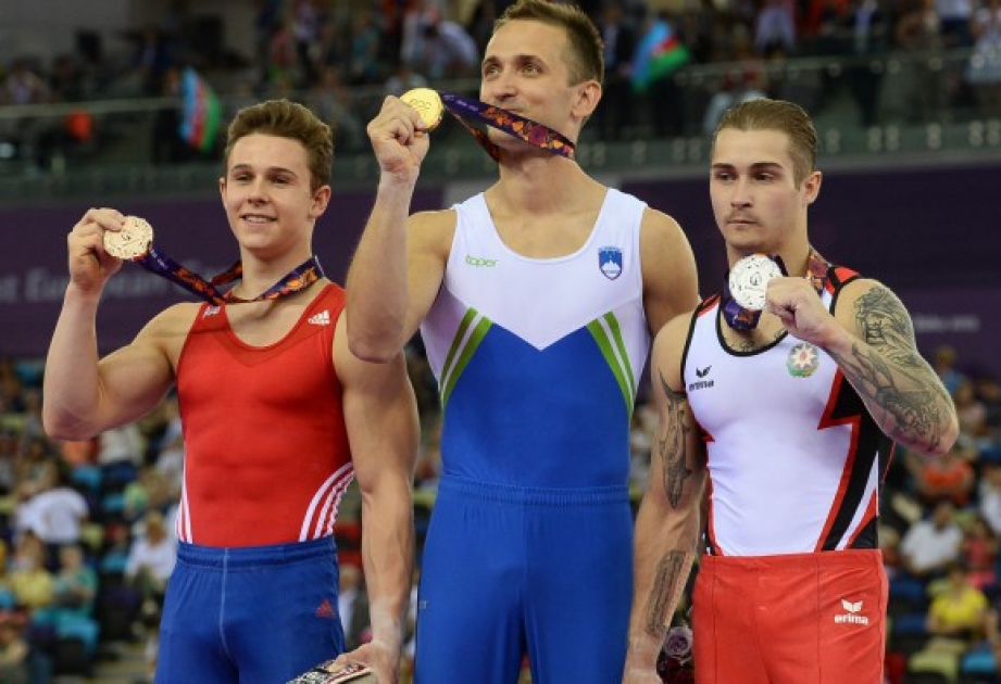 Azerbaijani gymnast wins silver in men's pommel horse