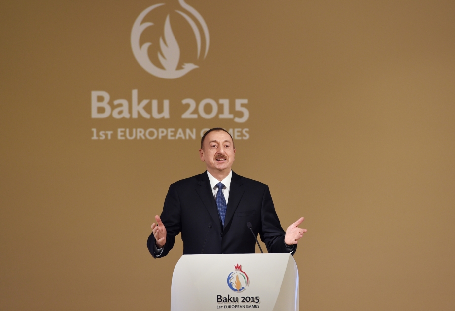 President Ilham Aliyev attended the award ceremony on the occasion of the First European Games VIDEO