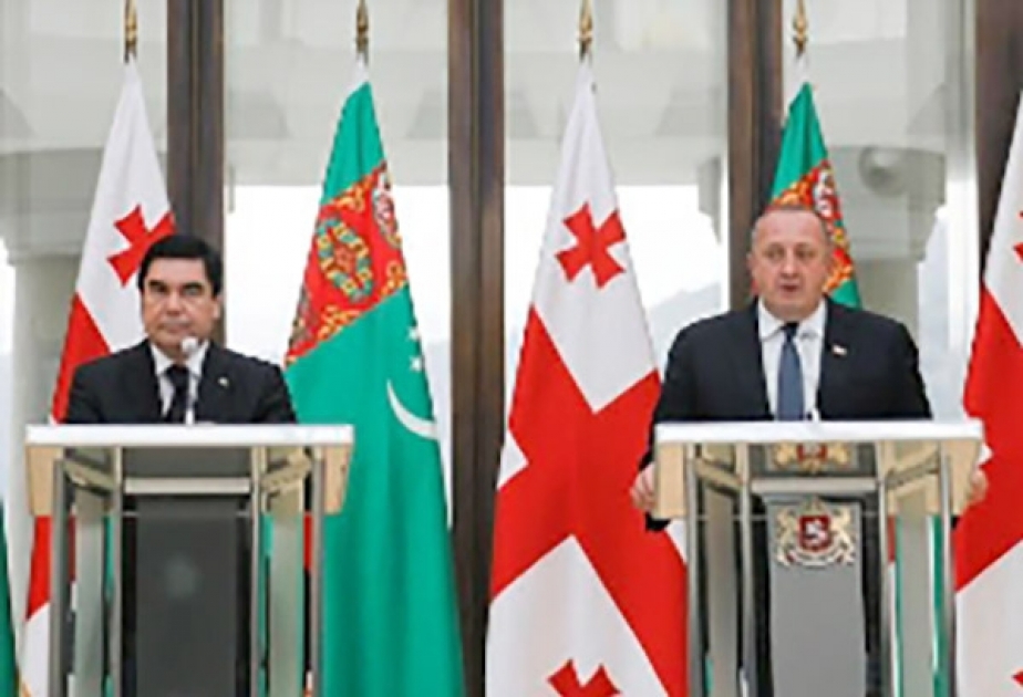 Präsidenten von Georgien und Turkmenien: Die Zusammenarbeit im Bereich Transit, Transport und Handel hat sich mit Teilnahme von Aserbaidschan entwickelt
