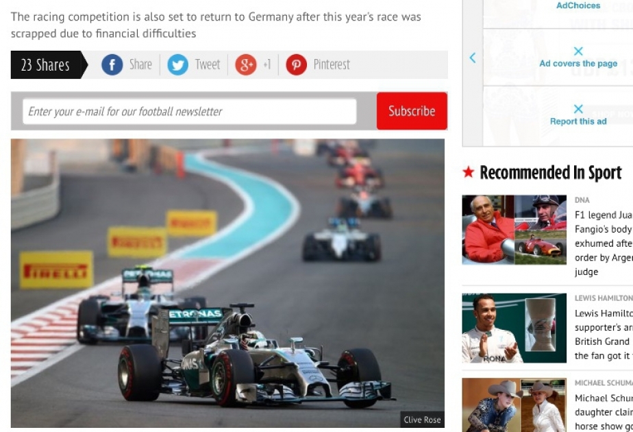Britische Presse berichtet über F1 Grand Prix 2016 in Baku