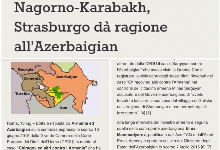 “Il primato nazionale” portalı: Ermənistanda gərginliklərin tüğyan etdiyi bir vaxtda Azərbaycan növbəti uğura imza atdı
