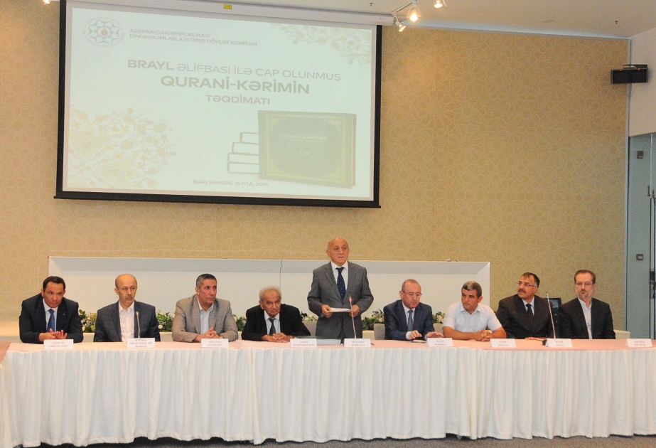 First Braille Quran in Azerbaijani language launched