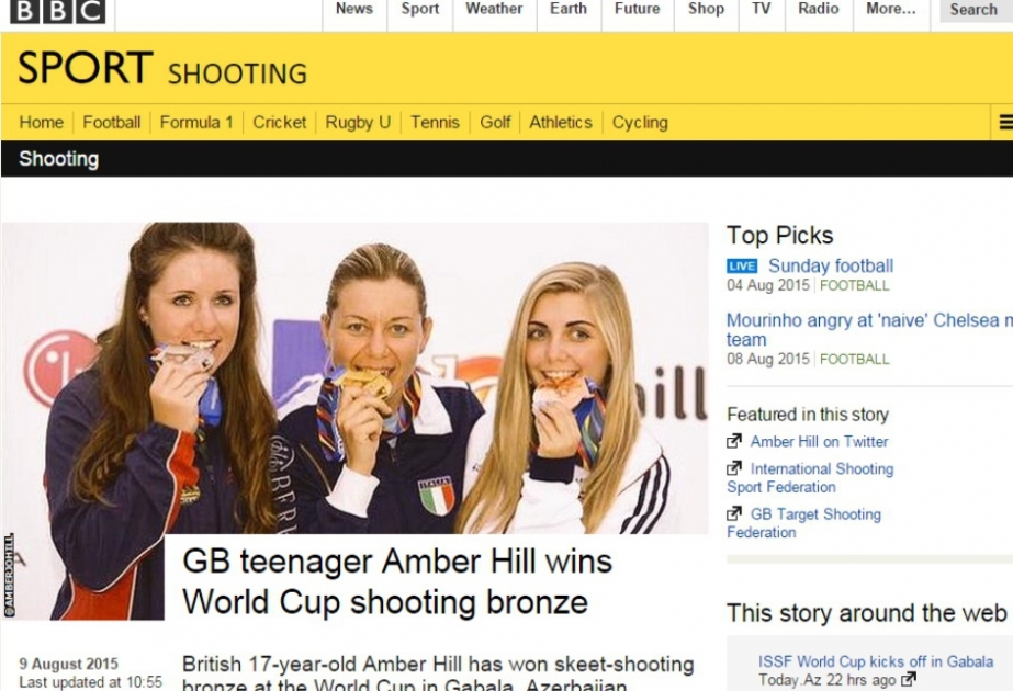 Les médias britanniques continuent de couvrir la Coupe du monde de Tir à Gabala