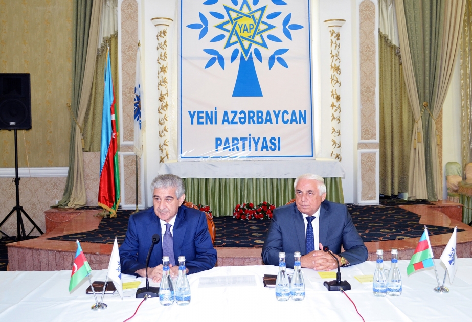 YAP Mərkəzi Seçki Qərargahı parlament seçkilərinə hazırlıqla əlaqədar Şirvanda müşavirə keçirib