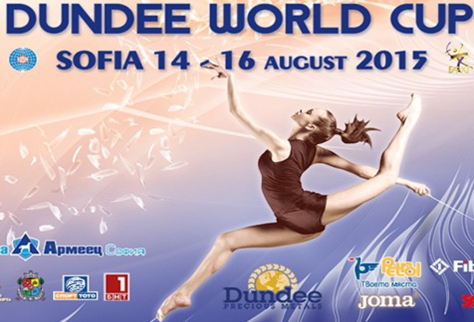 Aserbaidschanische Gruppenmannschaft in rhythmischer Gymnastik hat am Weltcup in Sofia teilgenommen