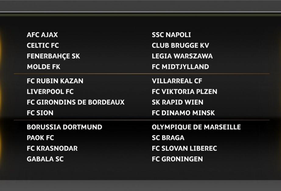 Qarabagh, Qabala learn rivals for UEFA Europa League group stage
